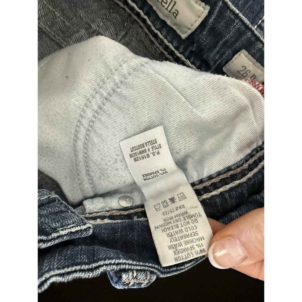 BKE Women’s Stella  Denim Boot Cut Jeans Size 26R  (26 x 31 1/2) Low Rise Y1 - Picture 7 of 7